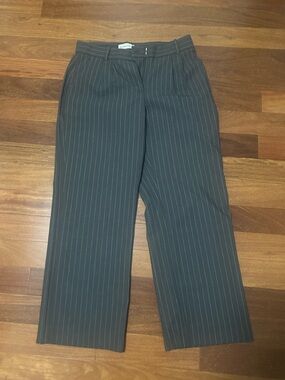 Abercrombie Curve Love Pinstripe Wide-Leg Dress Pants